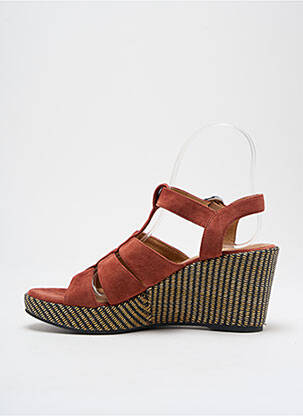 Sandales/nu pieds talon compensé talon de 4 à 6cm rouge ADIGE femme