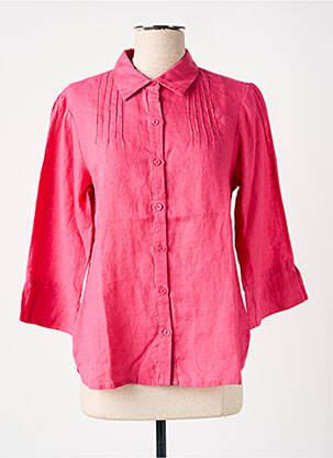 Chemisier tissage crêpe manches 3/4 rose AGATHE & LOUISE femme