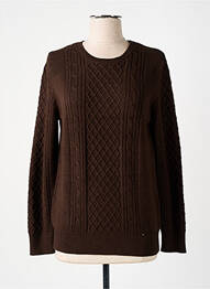 Pull stretch manches longues marron LOU LOU BY NALO femme