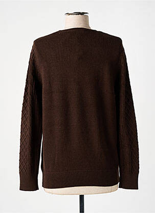 Pull stretch manches longues marron LOU LOU BY NALO femme