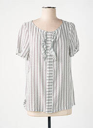 Blouse imprimé fantaisie manches courtes noir MAE MAHE femme