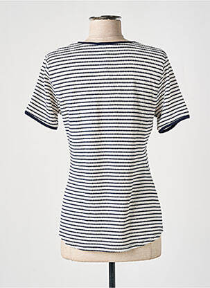 T-shirt stretch manches courtes bleu GUY DUBOUIS femme