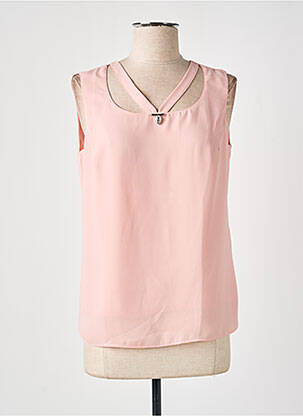 Top coupe fluide sans manche rose GREGORY PAT femme
