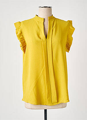 Blouse manches courtes manches courtes jaune ESPERANCE femme