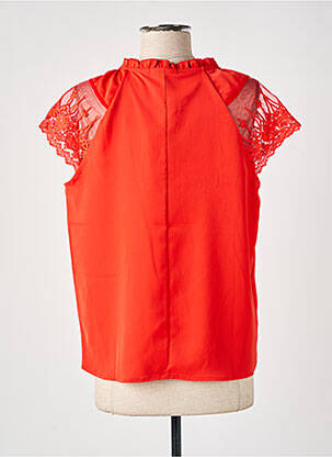 Blouse manches courtes manches courtes orange CHIC & JEUNE femme