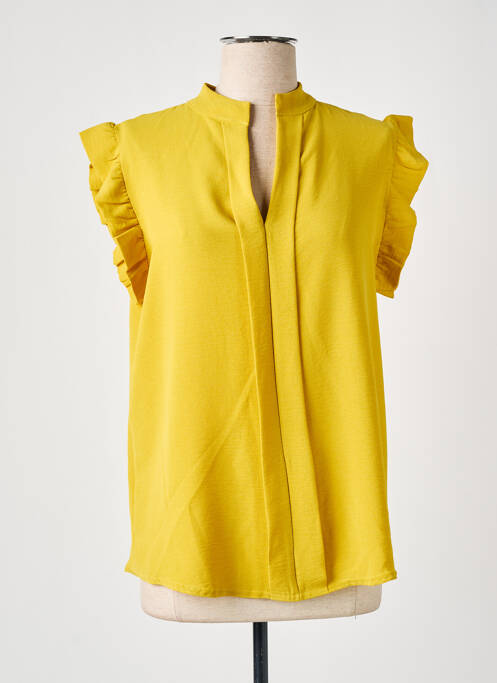 Blouse manches courtes manches courtes jaune ESPERANCE femme
