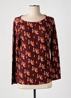 Pull coupe cintrée manches longues marron AGATHE & LOUISE femme