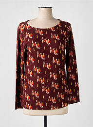 Pull coupe cintrée manches longues marron AGATHE & LOUISE femme
