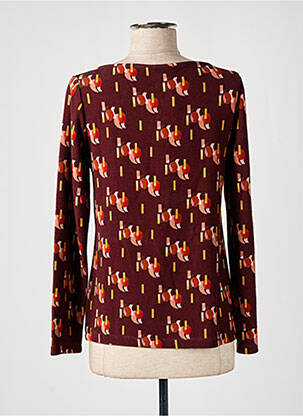 Pull coupe cintrée manches longues marron AGATHE & LOUISE femme