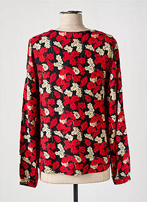 Blouse imprimé fleurs manches longues rouge AGATHE & LOUISE femme