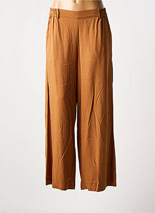 Pantalon large coupe fluide taille normale marron AGATHE & LOUISE femme
