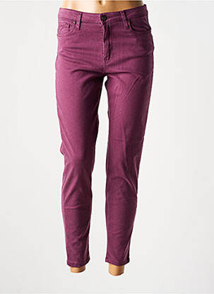 Pantalon slim stretch taille normale violet LCDN femme