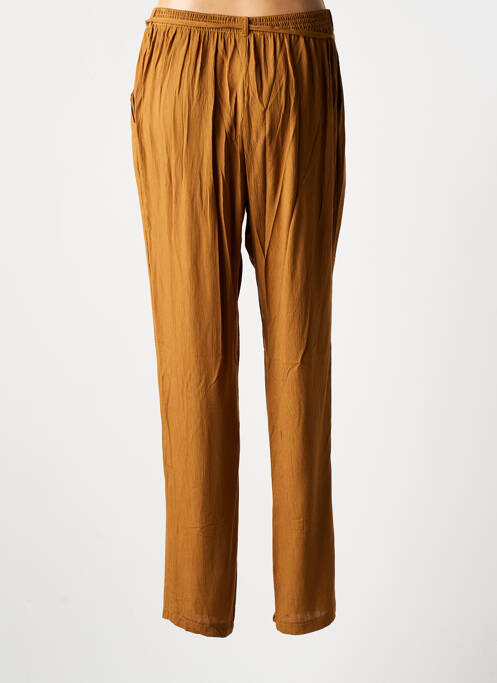 Pantalon droit marron GRIFFON pour femme