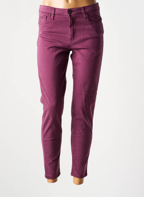 Pantalon slim violet LCDN pour femme