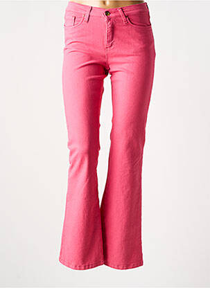 Jeans bootcut stretch taille basse rose LCDN femme