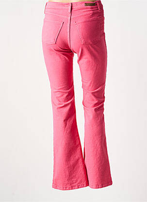 Jeans bootcut stretch taille basse rose LCDN femme