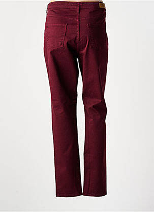 Pantalon slim taille haute taille haute rouge LCDN femme