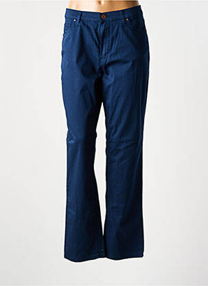 Pantalon slim tissage popeline taille normale bleu LCDN femme