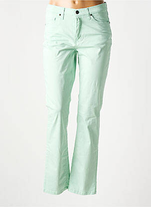 Pantalon slim tissage popeline taille normale vert LCDN femme