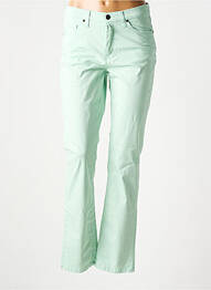 Pantalon slim tissage popeline taille normale vert LCDN femme