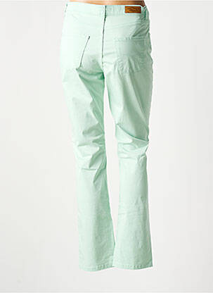 Pantalon slim tissage popeline taille normale vert LCDN femme