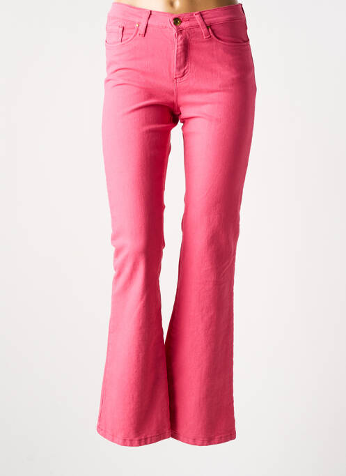 Jeans bootcut rose LCDN pour femme