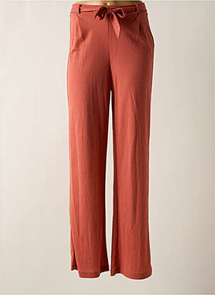 Pantalon large coupe fluide taille haute orange TIFFOSI femme