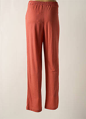 Pantalon large coupe fluide taille haute orange TIFFOSI femme