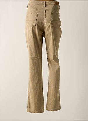 Pantalon droit stretch taille normale beige LCDN femme
