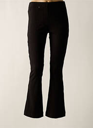 Pantalon flare stretch taille haute noir LCDN femme