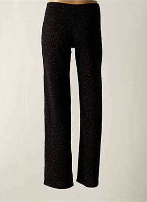 Pantalon large coupe fluide taille haute noir LE SINGE DE JULIE femme