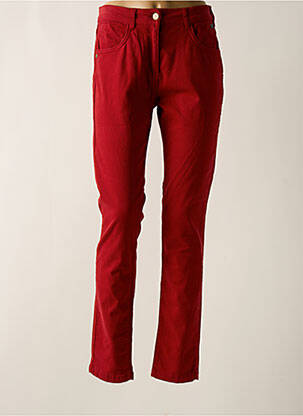 Pantalon slim stretch taille normale rouge ELLE EST OU LA MER femme