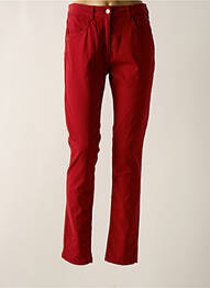 Pantalon slim stretch taille normale rouge ELLE EST OU LA MER femme