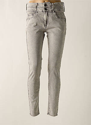 Jeans skinny push-up taille haute gris TIFFOSI femme