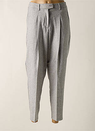 Pantalon droit coupe carotte taille haute gris TIFFOSI femme