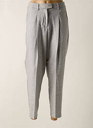 Pantalon droit taille haute taille haute gris TIFFOSI femme