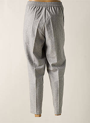 Pantalon droit coupe carotte taille haute gris TIFFOSI femme