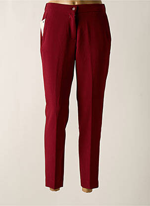 Pantalon 7/8 stretch taille normale rouge LCDN femme
