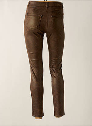 Pantalon 7/8 stretch taille normale marron LCDN femme