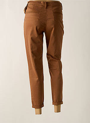 Pantalon 7/8 stretch taille normale marron LCDN femme