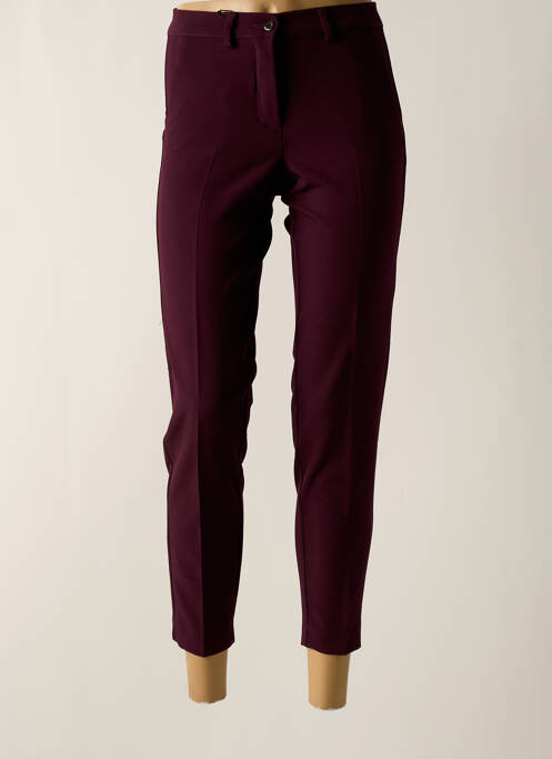 Pantalon 7/8 taille haute taille haute violet LCDN femme