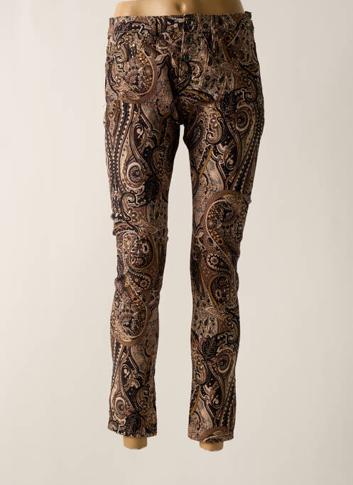 Pantalon 7/8 marron PLACE DU JOUR pour femme