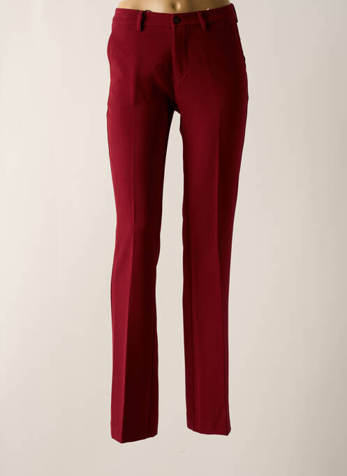 Pantalon droit rouge LCDN pour femme