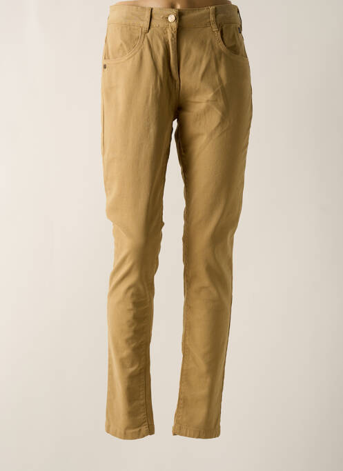 Pantalon slim beige ELLE EST OU LA MER pour femme