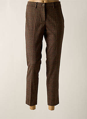 Pantalon 7/8 stretch taille normale marron LCDN femme
