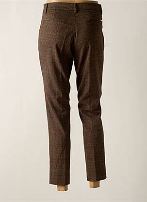 Pantalon 7/8 stretch taille normale marron LCDN femme