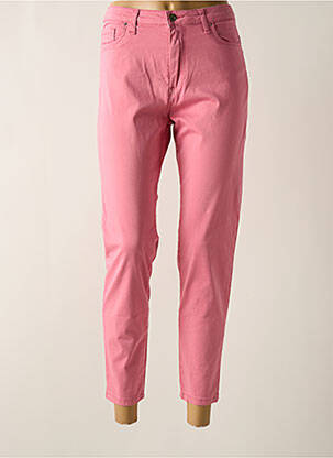 Pantalon 7/8 stretch taille basse rose LCDN femme