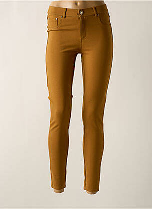 Pantalon 7/8 stretch taille normale jaune LCDN femme
