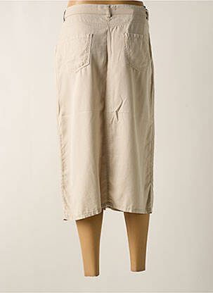 Jupe mi-longue taille normale beige LCDN femme