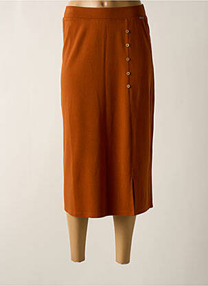 Jupe courte coupe droite orange AGATHE & LOUISE femme
